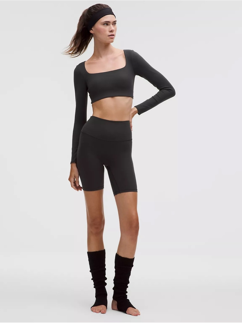 lululemon Align Black High-Rise  Shorts 8”